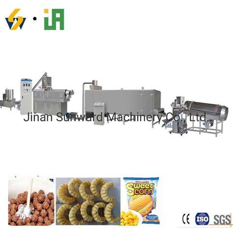 Corn Food Extruded Production Line Corn Snacks Puffed Food Making