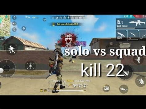 Solo Vs Squad Gameplay Solo Vs Squad In Free Fire Free Fire Solo Vs