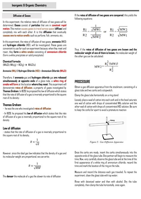 Inorganic And Organic Chem Final Lab Summary In This Experiment The Relative Rates Of