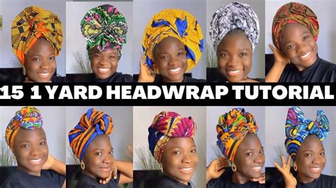 15 Quick Easy ONE YARD Ankara African Print Headwrap Tutorial