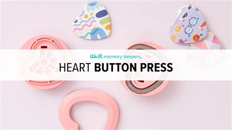 We R Memory Keepers Button Press Refill Pack Kit Hearts Colorful