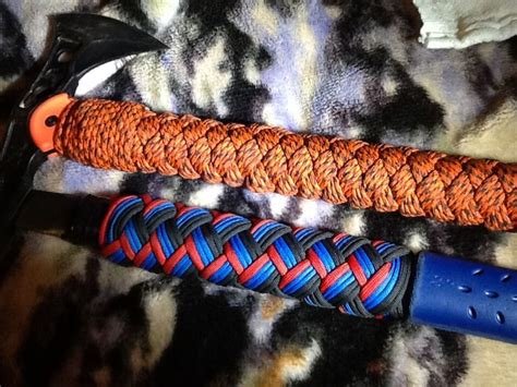 Two Turks Head Knots I Made Around My Camping Axes The Orange One Is A