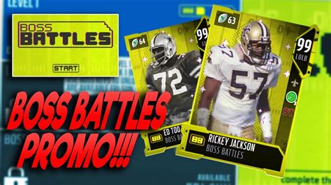 Mut 18 Boss Battles Promo Four New 99 Overalls Madden 18 Ultimate