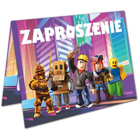 Zaproszenia Dla Dzieci Na Urodziny Roblox Zaproszenia Pl