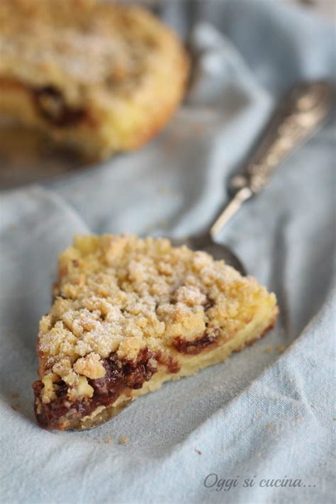 Sbriciolata Con Crema Pasticcera E Nutella Oggi Si Cucina