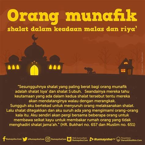 Orang Munafik Shalat Dalam Keadaan Malas Dan Riya Nasihat Sahabat Islam Facts Learn Islam