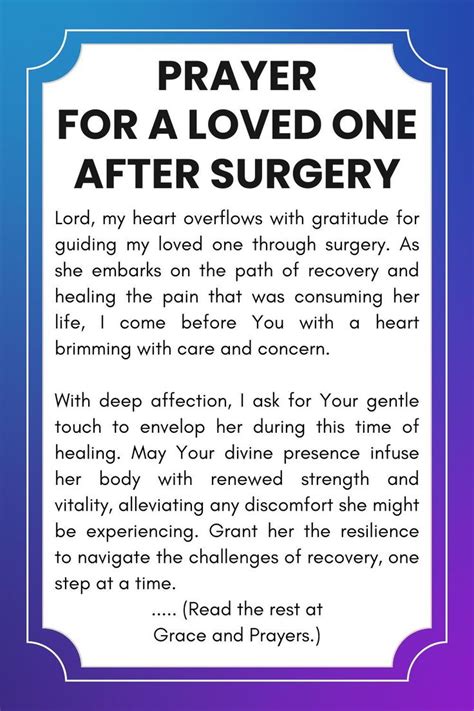 6 Hopeful Prayers For A Loved One Having Surgery Grace And Prayers In