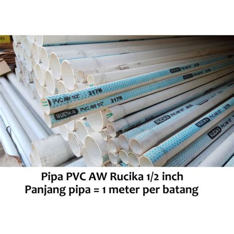 Jual Pipa Air Pvc Rucika Aw Shopee Indonesia