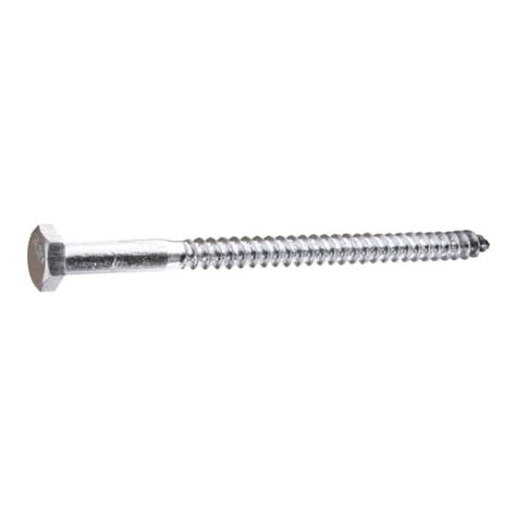 Everbilt 1 4 In X 4 In Hex Zinc Plated Lag Screw 801386 The Home Depot