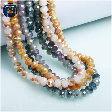 Juleecrystal 4mm 6mm Rondelle Faceted Beads Austria Crystal Glass Beads