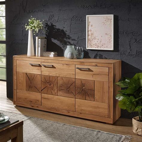 Wohnzimmer Sideboard Aus Wildeiche Massivholz 170 Cm Moebel