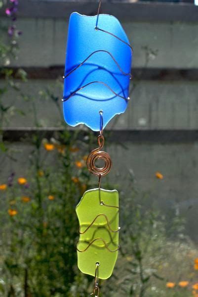 Wind Chime Sea Glass Copper Brass Chimes Handcrafted Wind Chimes Glass Wind Chimes Windchimes