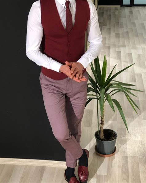 Buy Claret Red Slim Fit Knitwear Vest By Gentwith With Free Shipping