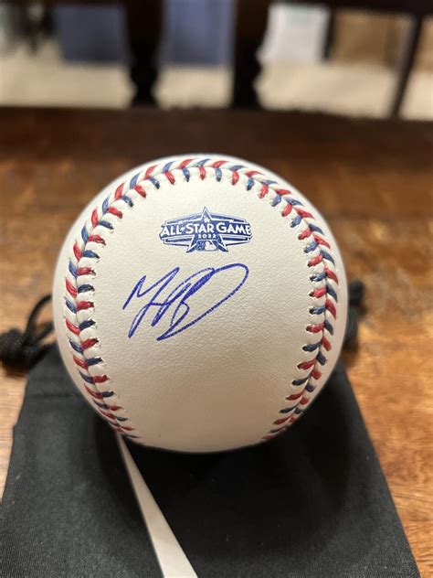 Mookie Betts Signed 2022 All Star Baseball Psa Dna Coa Dodgers