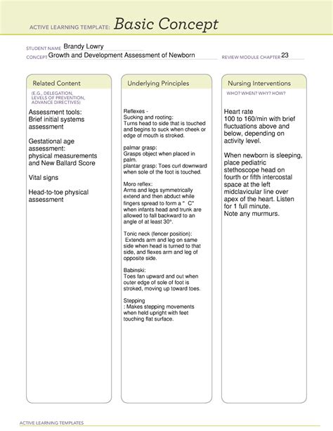 Assessment of Newborn - ALT Basic Concept - ACTIVE LEARNING TEMPLATES ...