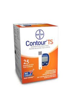 Bayer Contour TS Gulcometer Test Strips 25 Pcs Pack Buy Online At