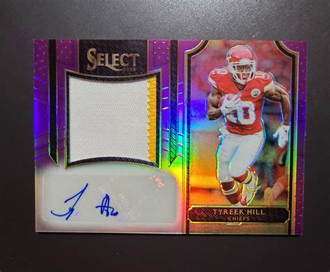 Yahoo Panini Select Tyreek Hill Purple Prizm J