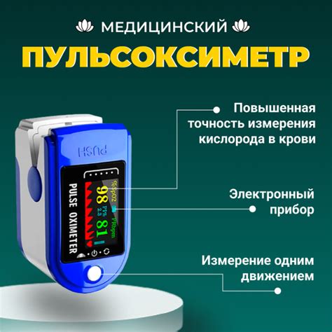 Пульсоксиметр медицинский на палец, Оксиметр, Пульсометр, Сатуратор на ...
