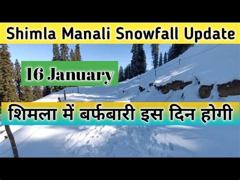 Shimla Live Snowfall Today Shimla Manali Kufri Live Snowfall Today