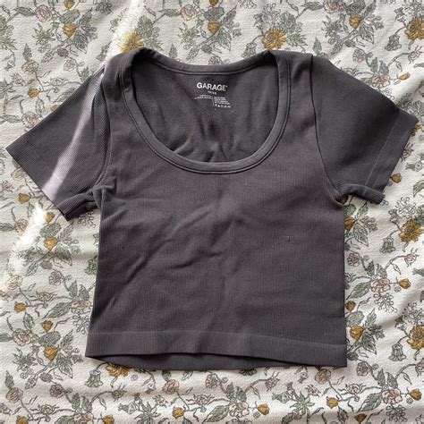 Women S Grey Crop Top Depop