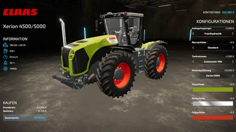 Claas Xerion 4500 5000 V1 2 FS22 Mod Farming Simulator 22 Mod