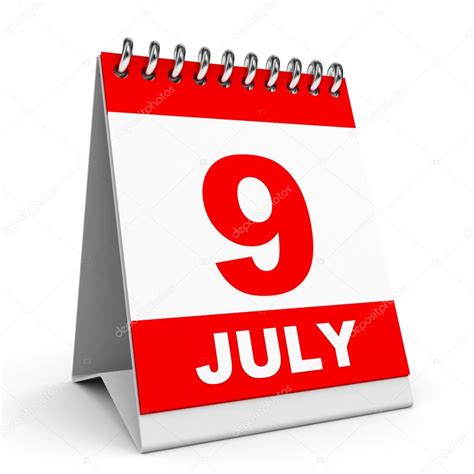 Calendar. 9 July. — Stock Photo © iCreative3D #49040741