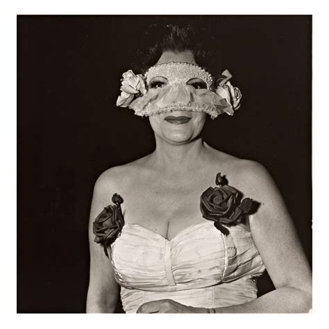 Diane Arbus Lady At A Masked Ball With Two Roses On Her Dress N Y C Classic