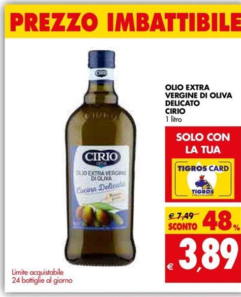 Olio Extra Vergine Di Oliva Delicato Cirio Litro Offerta Di Tigros