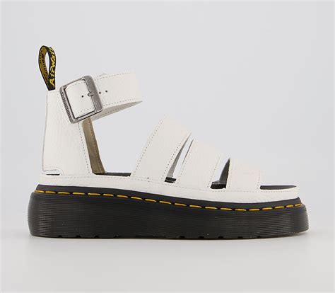 Dr Martens Clarissa Ii Quad Sandals White Milled Nappa Womens Sandals