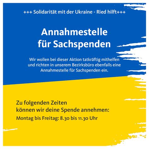 SPÖ im Bezirk Ried hilft beim Spendensammeln für Ukraine SPÖ