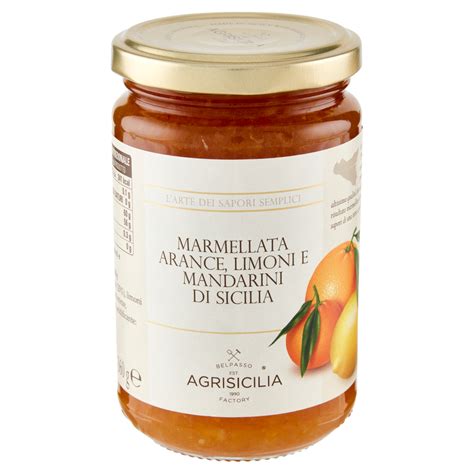 Agrisicilia Marmellata Arance Limoni E Mandarino Di Sicilia 360 G