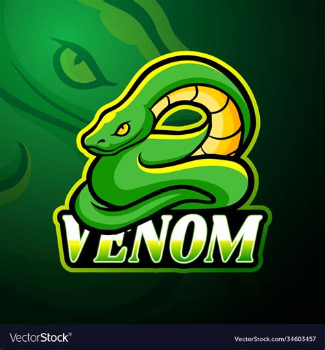 Venom Esport Logo Mascot Design Royalty Free Vector Image