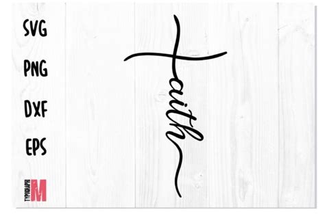 FAITH CROSS Script SVG Cut Files Graphic By Typography Morozyuk