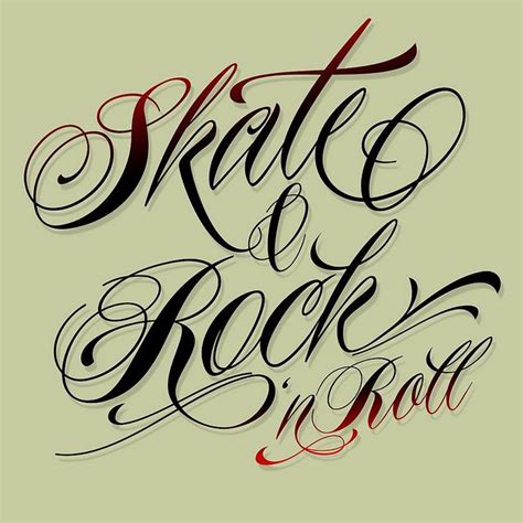 Skate And Rock N Roll Typography Design Inspiration Logo Design