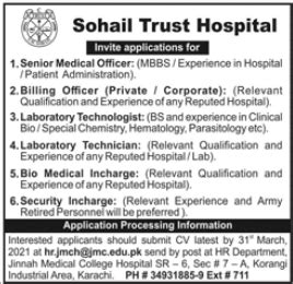 Sohail Trust Hospital Jobs In Karachi Job Advertisement Pakistan