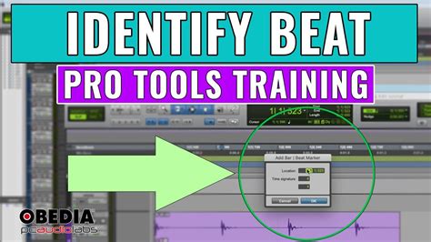 Identify Beat In Pro Tools Obedia Pro Tools Training Youtube