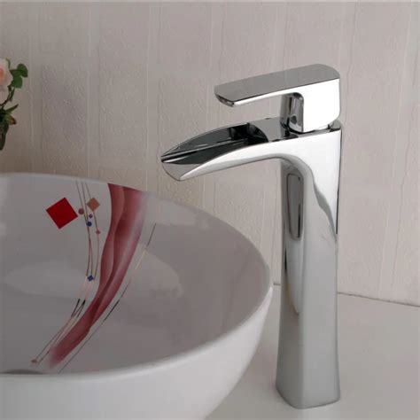 Deck Mount Basin Tap Bathroom Sink Washbasin Tempered Glass Hand