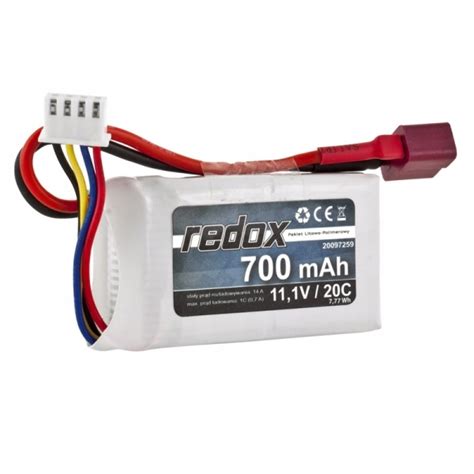 PAKIET REDOX LiPo 700mAh 11 1V 20C DEAN AKUMULATOR 11460888080 Allegro Pl