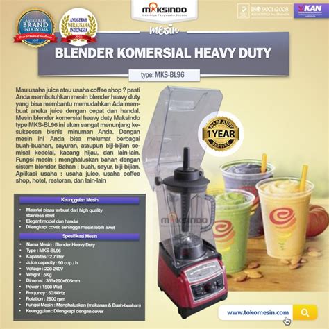 Jual Mesin Blender Komersial Heavy Duty BL96 Di Solo TokoMesinSolo