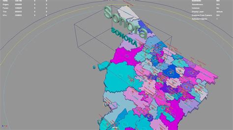 Sonora Mexico Map Region Geography Political Geographic 3d Model Rigged