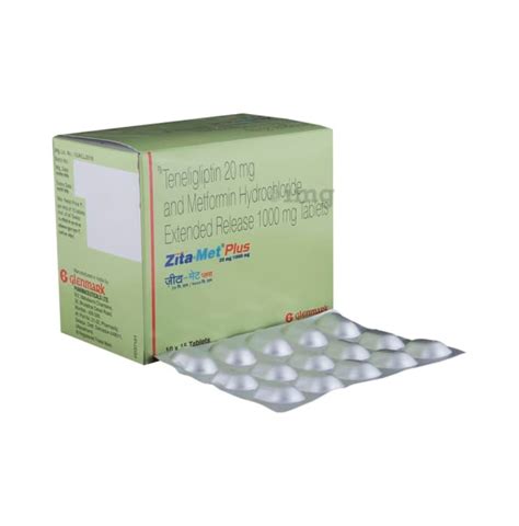 Glenmark Zita Met Plus 1000mg 20mg Tablet 1 10 Prescription At 167