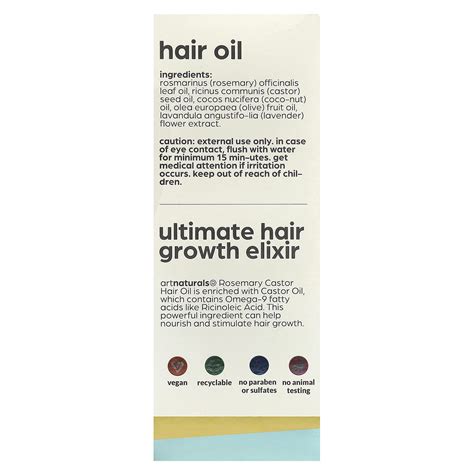 Artnaturals Hair Growth Kit Rosemary Castor Oil 2 Piece Kit