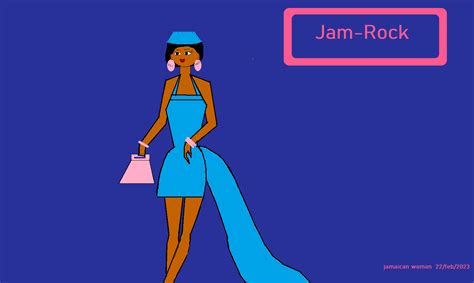 Jamaican Beautiful Woman Walking Anime Drawing Jamaican Animation Library