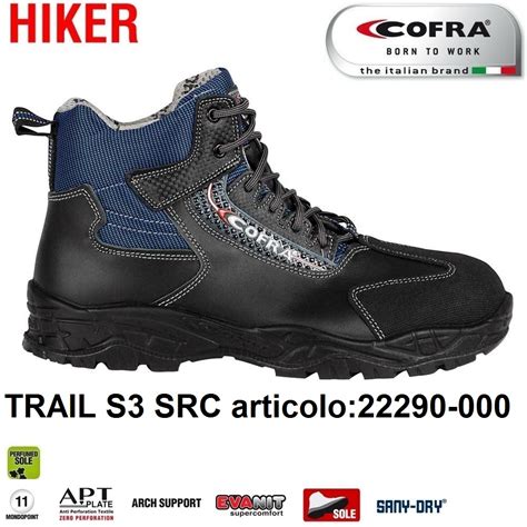 Scarpe Antinfortunistiche COFRA Linea HIKER Tipo Polacco Modello TRAIL