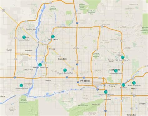 Exploring The Arizona Spring Training Map - 2023 Calendar Printable