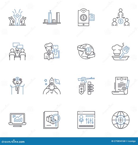 Startup Accelerators Line Icons Collection Innovation Incubation