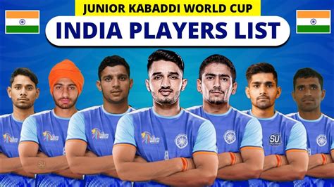 List Of Indian Kabaddi Players For Nd Junior World Kabaddi