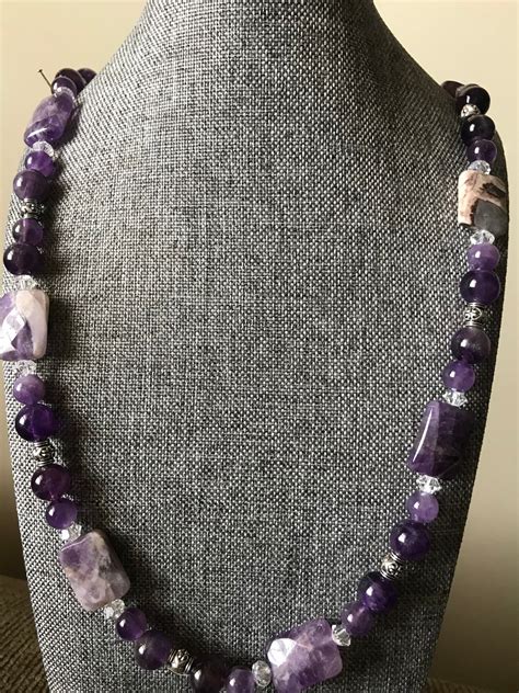 Amethyst Bead Necklace Etsy