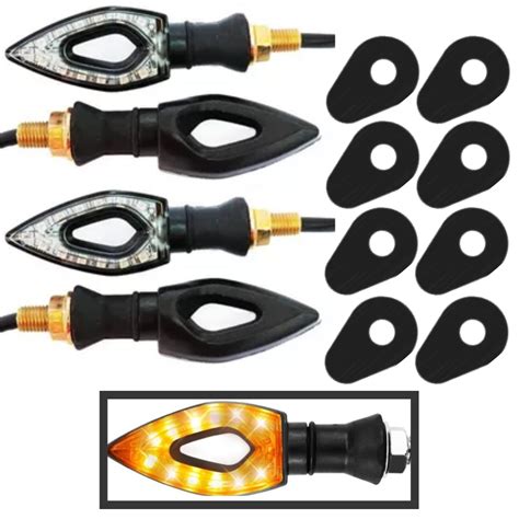 Kit Setas Esportivas Led Flecha Adaptadores A O Yamaha Ybr