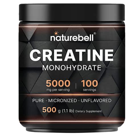 Naturebell Creatine Monohydrate Powder 5000mg Per Serving 1 1 Lb